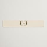 "Elegant Leaves" - Belly Bands in Slate by GeekInk Design - Assembled with Invitation