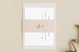"Twirl Monogram A" - Belly Bands in Blush by Ariel Rutland - Front