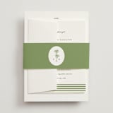 "Palm Monogram" - Belly Bands in Leaf by Olivia Raufman - Front