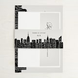 "Big City - New York City" - Belly Bands in Light Taupe by Hooray Creative - Front