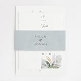 "Grande Botanique" - Belly Bands in Mist by Bonjour Paper - Front