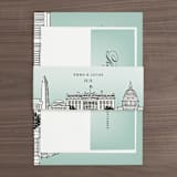 "Big City - Washington DC" - Belly Bands in Mint Green by Hooray Creative - Front