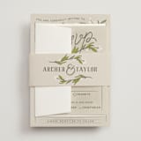 "Rustic Love" - Belly Bands in Parchment by GeekInk Design - Front