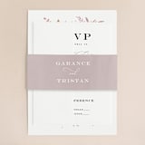 "Grand Bloom" - Belly Bands in Mauve by Bonjour Paper - Front