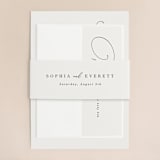 "Flowing Initials" - Belly Bands in Ivory by Hooray Creative - Front