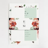 "Cascading Florals" - Belly Bands in Rouge by Leah Bisch - Front