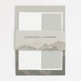 "Modern Mountain" - Belly Bands in Fog by Stephanie Biller - Front