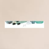 "Feathery Painted" - Belly Bands in Teal by Erika Firm - Assembled with Invitation