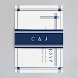 "window pane check" - Belly Bands in Navy by Kerry Doyle - Front