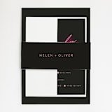 "Crazy in Love" - Belly Bands in Hot Pink by Design Lotus - Front