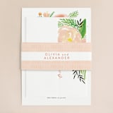 "Posie Garden Bouquet" - Belly Bands in Peach by Erika Firm - Front