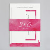 "Skyline Atlanta" - Belly Bands in Magenta by Laura Condouris - Front