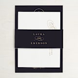 "Monogram a la Mode" - Belly Bands in Midnight by Hooray Creative - Front