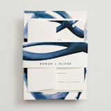 "Wedded Watercolor" - Belly Bands in Ocean by Mary Gaspar - Front