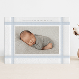 "Mint" - Letterpress Birth Announcements in Sky by Nicoletta Savod - Front