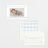"Mint" - Letterpress Birth Announcements in Sky by Nicoletta Savod - Assembled