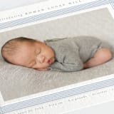 "Mint" - Letterpress Birth Announcements in Sky by Nicoletta Savod - Detail