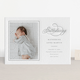 "Sweet Traditions" - Letterpress Birth Announcements in Moon by Carolyn MacLaren - Front