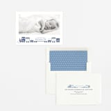 "welcome aboard!" - Letterpress Birth Announcements in Royal by Rebecca Durflinger - Assembled