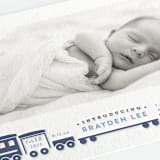 "welcome aboard!" - Letterpress Birth Announcements in Royal by Rebecca Durflinger - Detail
