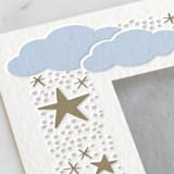 "Nighttime" - Letterpress Birth Announcements in Cloud by Alethea and Ruth - Detail