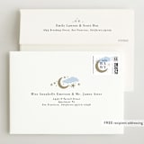 "Nighttime" - Letterpress Birth Announcements in Cloud by Alethea and Ruth - FREE Recipient Addressing