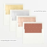 "Big Introductions" - Letterpress Birth Announcements in Latte by Carolyn MacLaren - Envelope Liner Options
