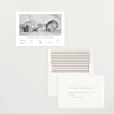 "Iconic Introduction" - Letterpress Birth Announcements in Dove by Alexandra Cohn - Assembled