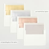 "Iconic Introduction" - Letterpress Birth Announcements in Dove by Alexandra Cohn - Envelope Liner Options
