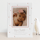 "Little Stars" - Letterpress Birth Announcements in Taffy by Megan Davis - Front