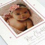 "Little Stars" - Letterpress Birth Announcements in Taffy by Megan Davis - Detail