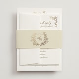 "Boho flower crest" - Belly Bands in Ivory by Cass Loh - Front