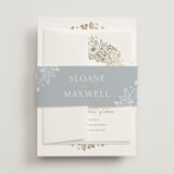 "Wild Roses" - Belly Bands in Powder Blue by Kristen Smith - Front