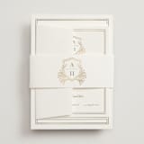 "Chic Monogram" - Belly Bands in Porcelain by Mansi Verma - Front