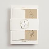 "Floral Enlace" - Belly Bands in Blanc by Pati Cascino - Front