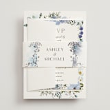 "Layered florals" - Belly Bands in Serenity by Susan Moyal - Detail