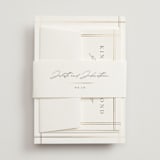 "Classic Line Frame" - Belly Bands in Silk by Wildfield Paper Co - Front
