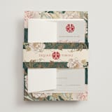 "Auspicious Peonies" - Belly Bands in Evergreen by fatfatin - Detail