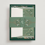 "Illuminated Storybook" - Belly Bands in Evergreen by Alethea and Ruth - Front