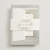 "Effervescent" - Belly Bands in Dove by Meggy Masters - Front