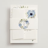 "Timeless Blooms" - Belly Bands in Azure by Susan Moyal - Front