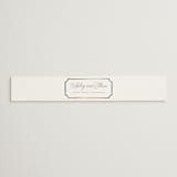"Monogram in Leaves" - Belly Bands in Pearl by Leah Bisch - Assembled with Invitation