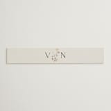 "Floral Type Arch" - Belly Bands in Linen by Baumbirdy - Assembled with Invitation