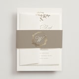 "Romantic Wreath" - Belly Bands in Chantilly by Wildfield Paper Co - Front