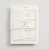 "Elegant Type" - Belly Bands in Pearl by Leah Bisch - Front