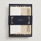 "Botanical Tapestry" - Belly Bands in Navy by Jess Rosa Beck - Front