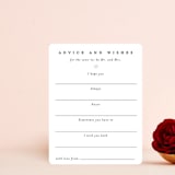 "Classic Wishes For Couple" - Bridal Shower Insert Cards in Snow by Minted - Front