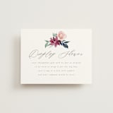 "Garden Stroll" - Bridal Shower Insert Cards in Burgundy by Creo Study - Front