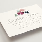"Garden Stroll" - Bridal Shower Insert Cards in Burgundy by Creo Study - Detail