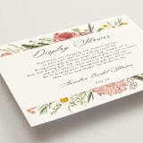 "Organic Florals" - Bridal Shower Insert Cards in Blush by Susan Moyal - Detail